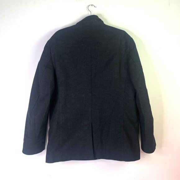 MEXX men coat in dark grey mid length long sleeve front zipper size 44 - Picture 2 of 16